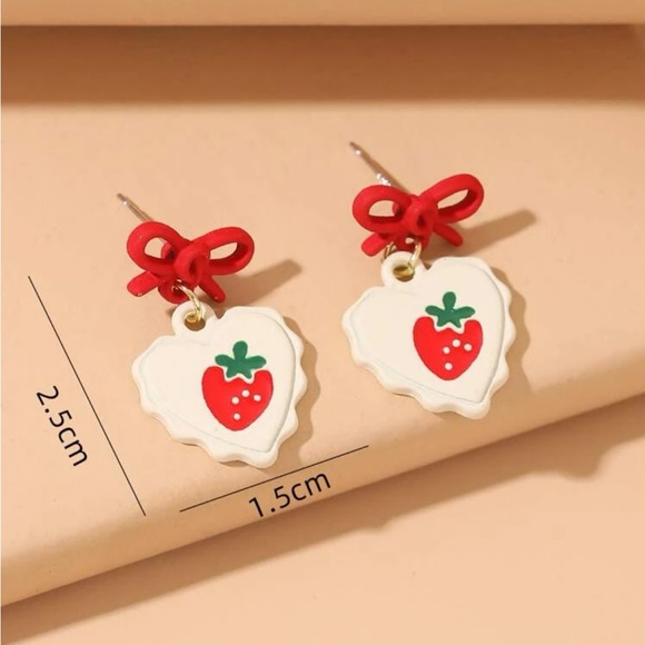 Strawberry Dangle Earrings - Picture 5 of 7